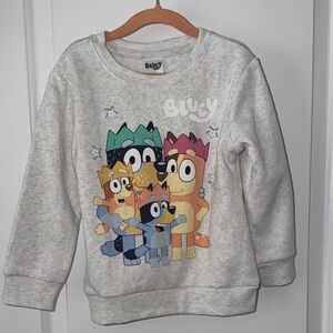 Bluey and Family Kids Gray Sweatshirt